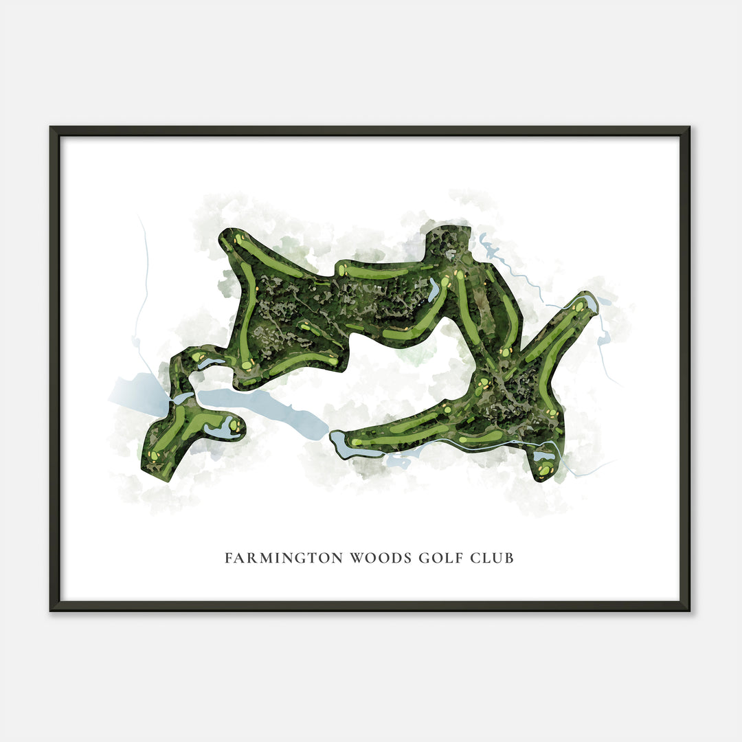 Print of Farmington Woods Golf Club Classic Map