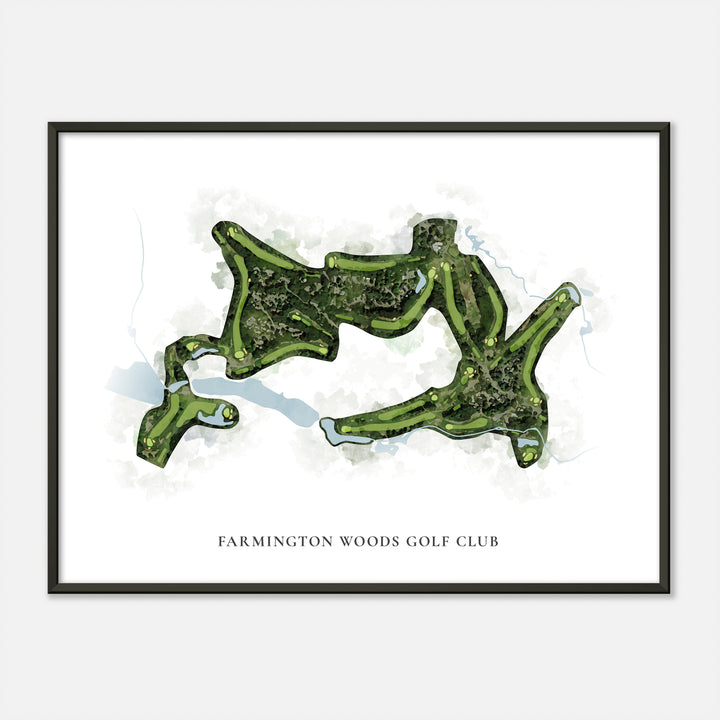 Print of Farmington Woods Golf Club Classic Map