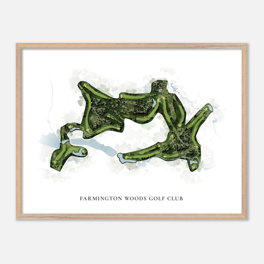 Print of Farmington Woods Golf Club Classic Map