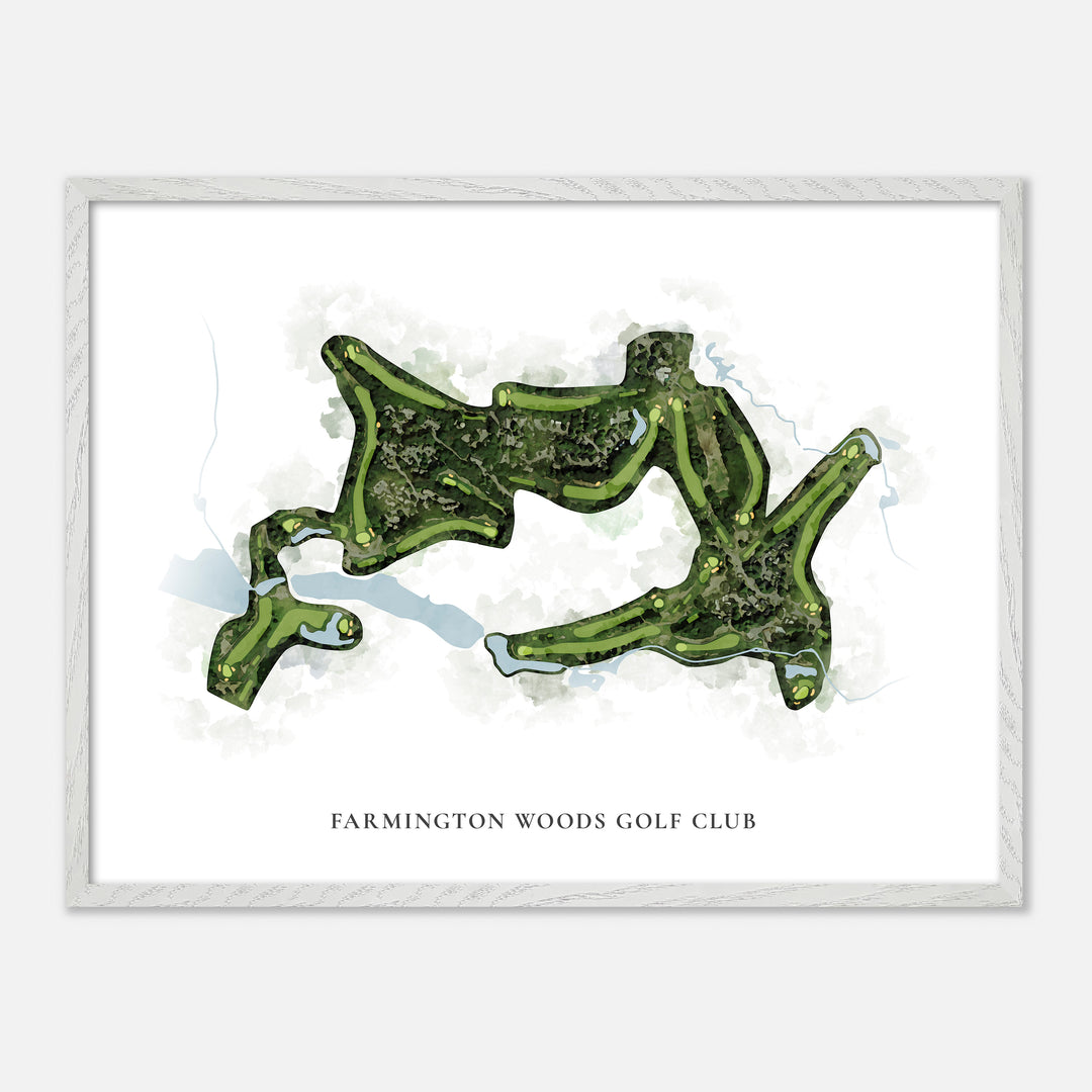 Print of Farmington Woods Golf Club Classic Map
