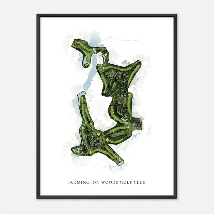 Print of Farmington Woods Golf Club Classic Map