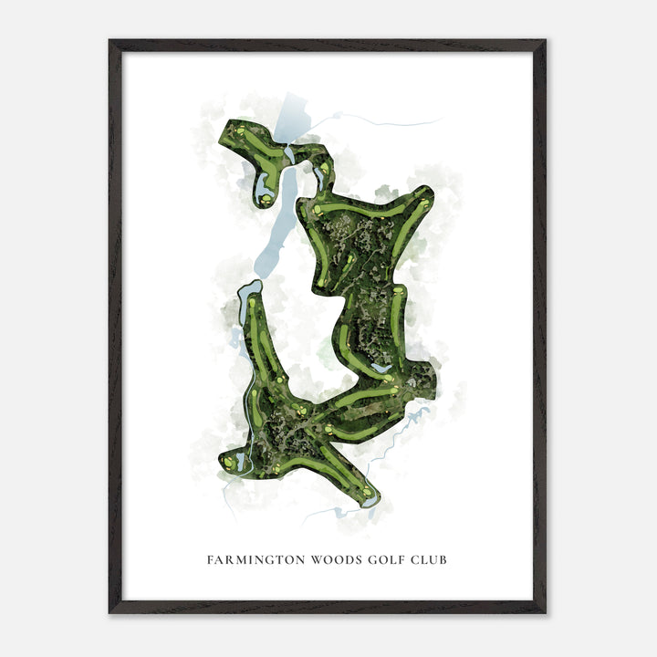 Print of Farmington Woods Golf Club Classic Map
