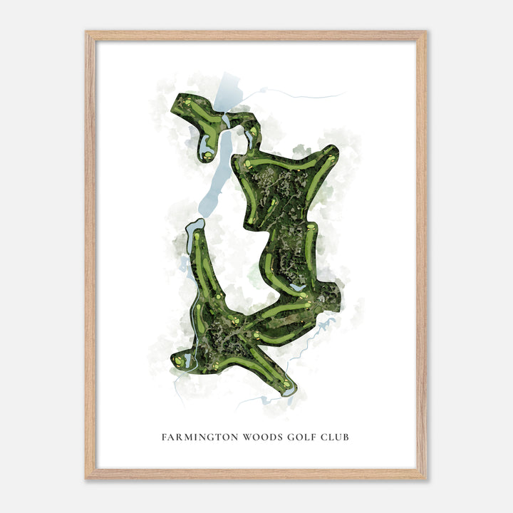 Print of Farmington Woods Golf Club Classic Map