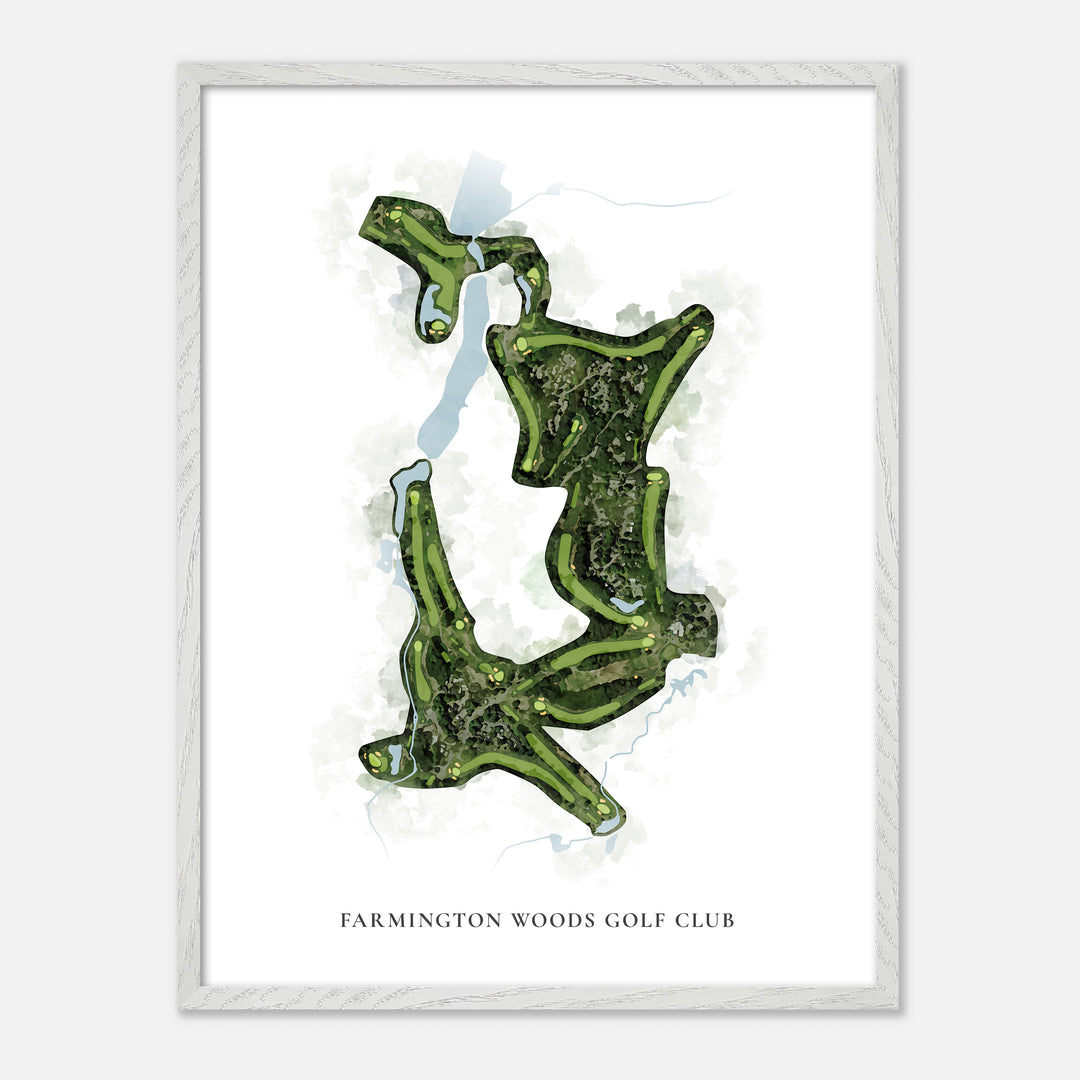Print of Farmington Woods Golf Club Classic Map