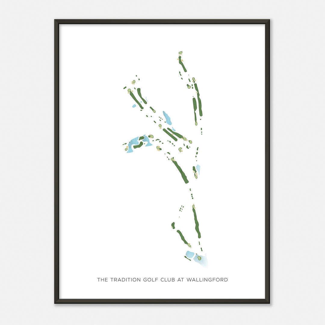 Print of The Tradition Golf Club At Wallingford Modern Map
