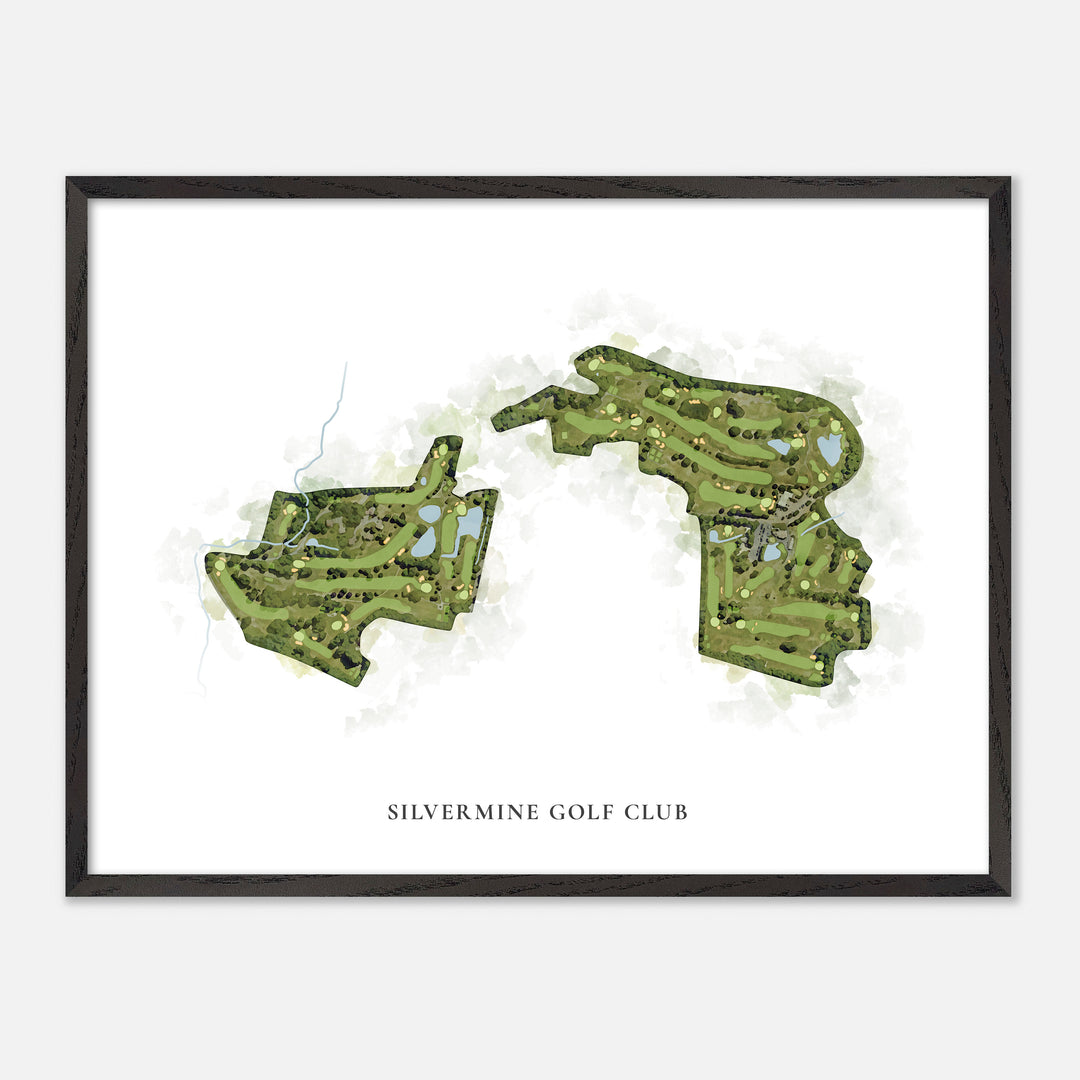 Print of Silvermine Golf Club Classic Map
