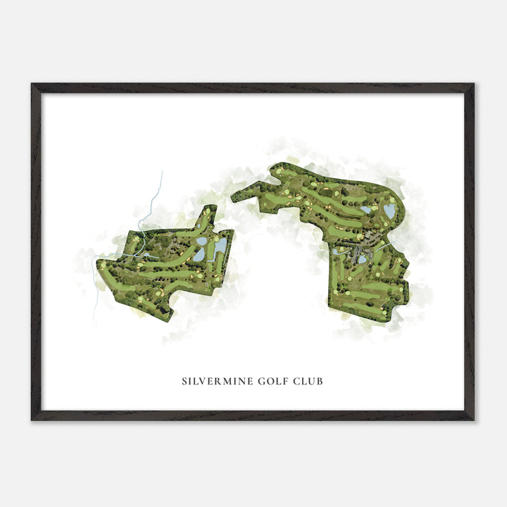 Print of Silvermine Golf Club Classic Map