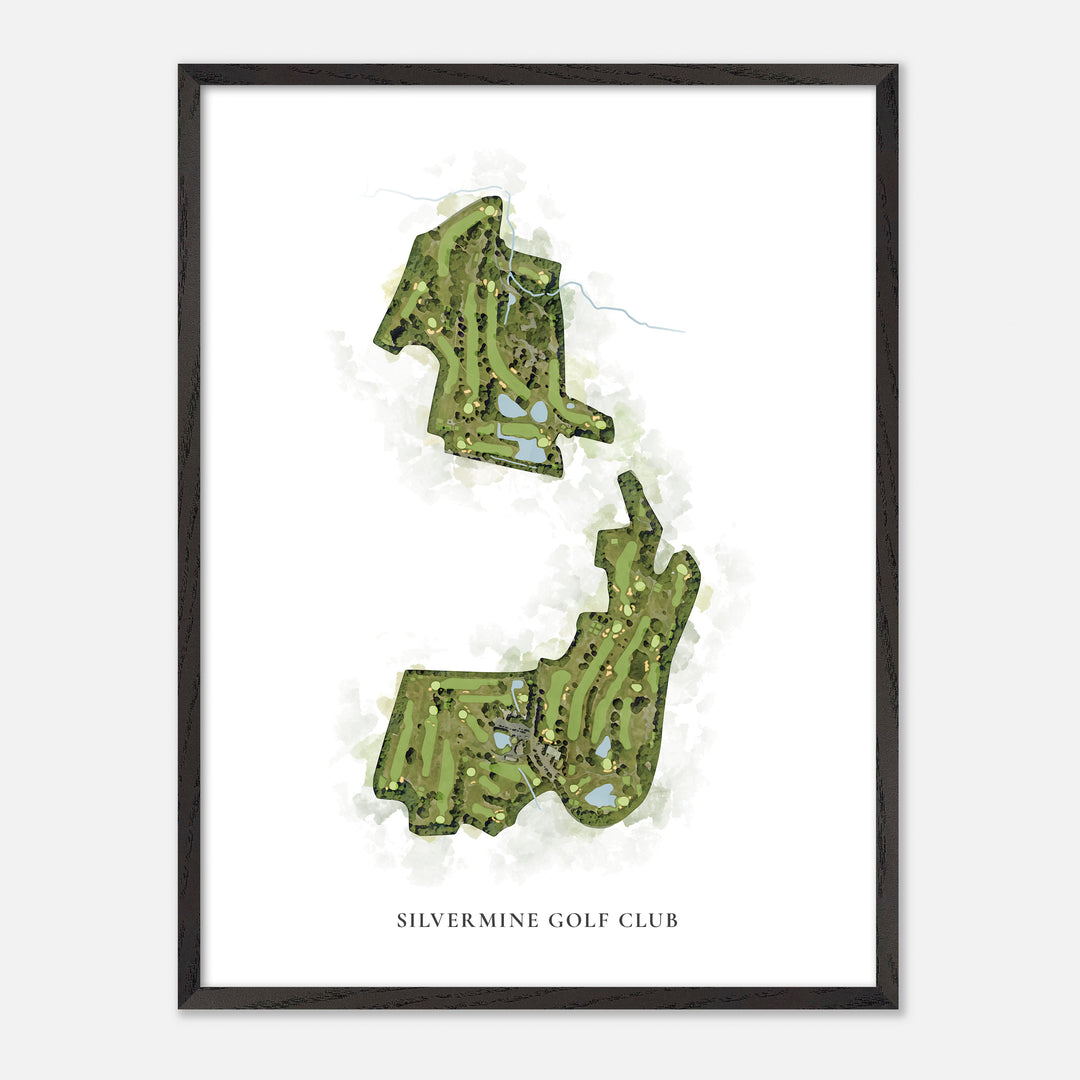 Print of Silvermine Golf Club Classic Map