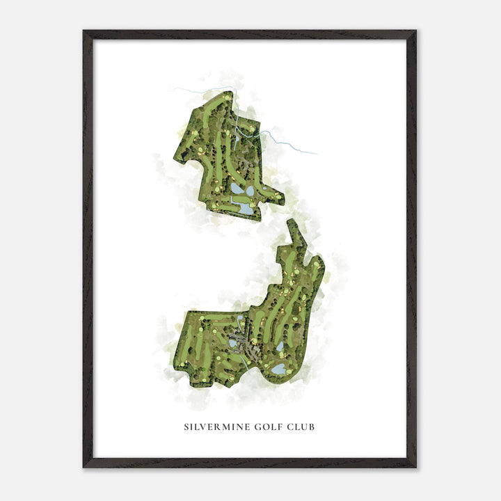 Print of Silvermine Golf Club Classic Map