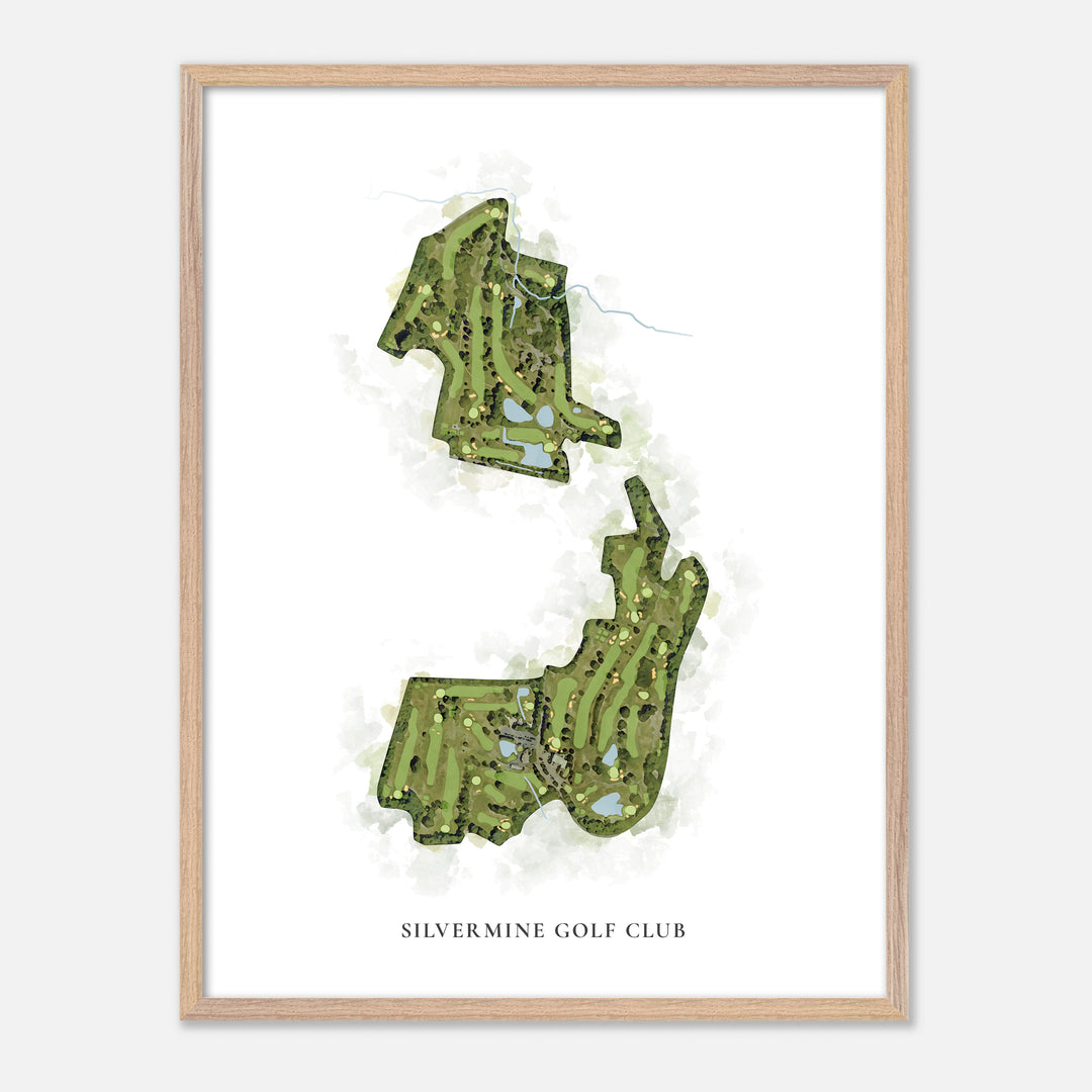 Print of Silvermine Golf Club Classic Map