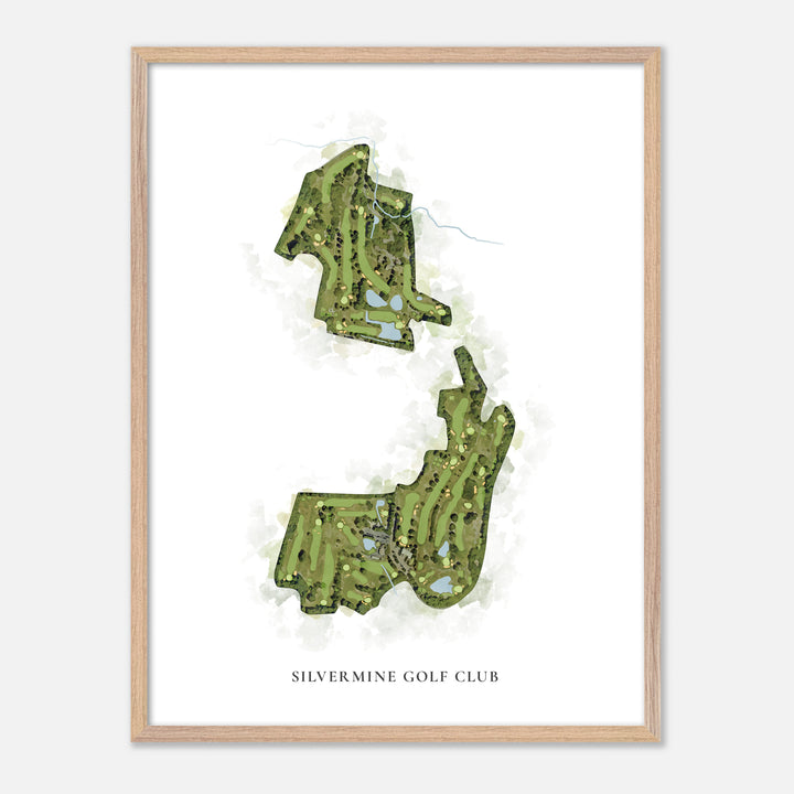 Print of Silvermine Golf Club Classic Map