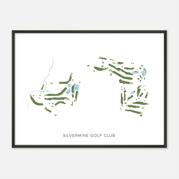 Print of Silvermine Golf Club Modern Map