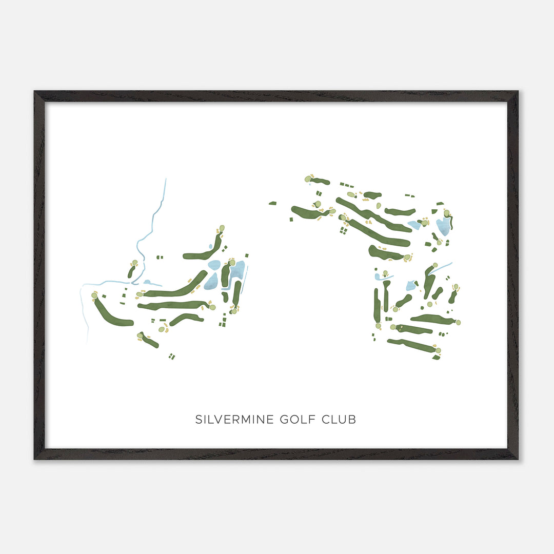 Print of Silvermine Golf Club Modern Map