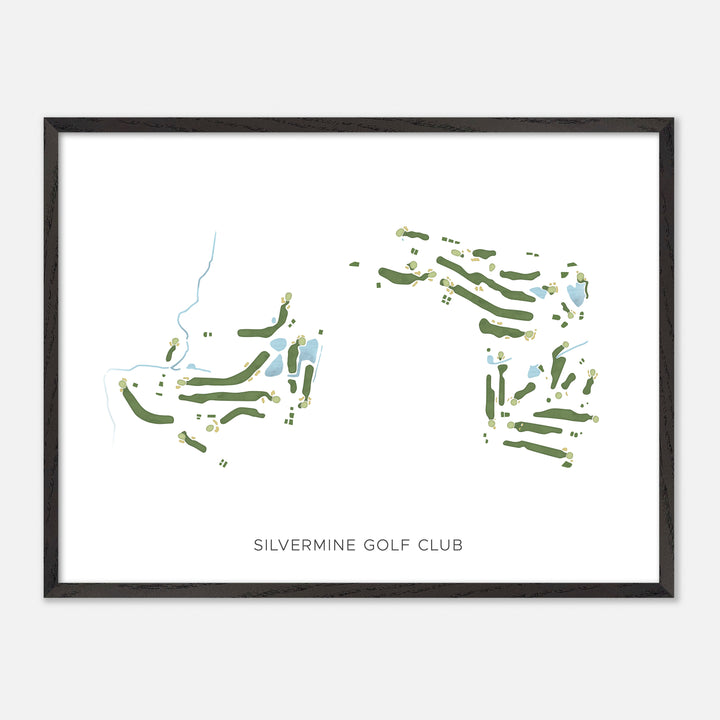 Print of Silvermine Golf Club Modern Map