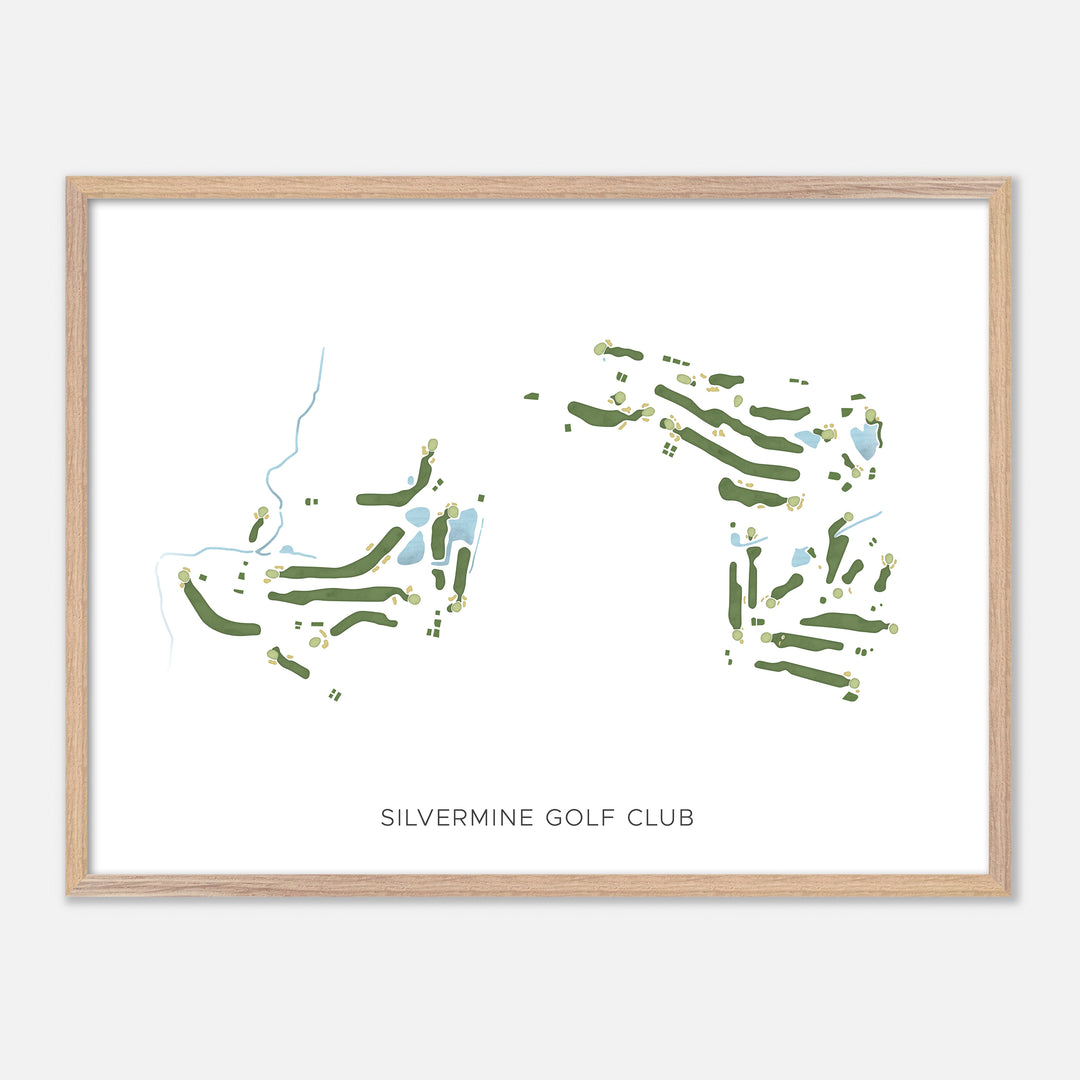 Print of Silvermine Golf Club Modern Map