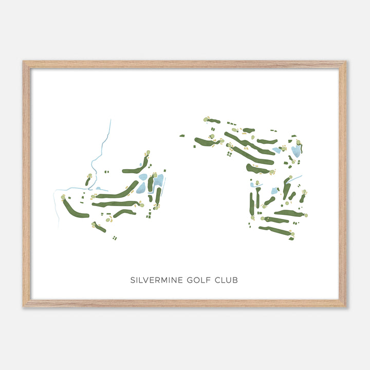 Print of Silvermine Golf Club Modern Map