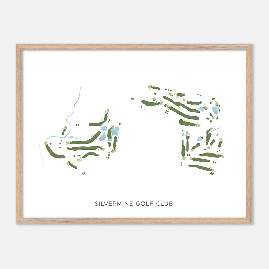Print of Silvermine Golf Club Modern Map