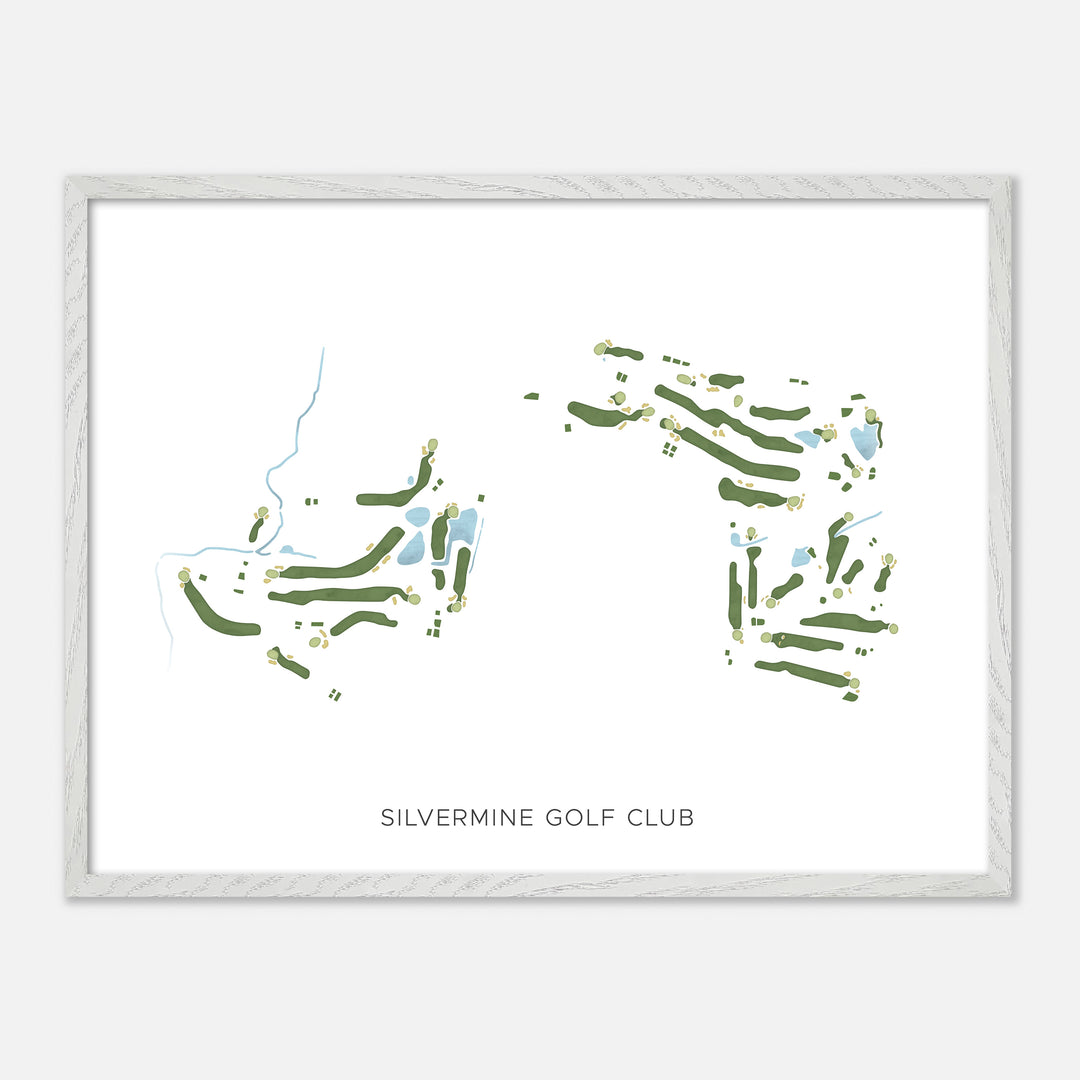 Print of Silvermine Golf Club Modern Map