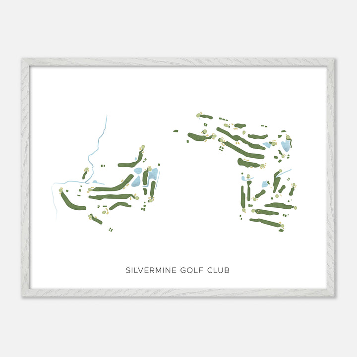 Print of Silvermine Golf Club Modern Map