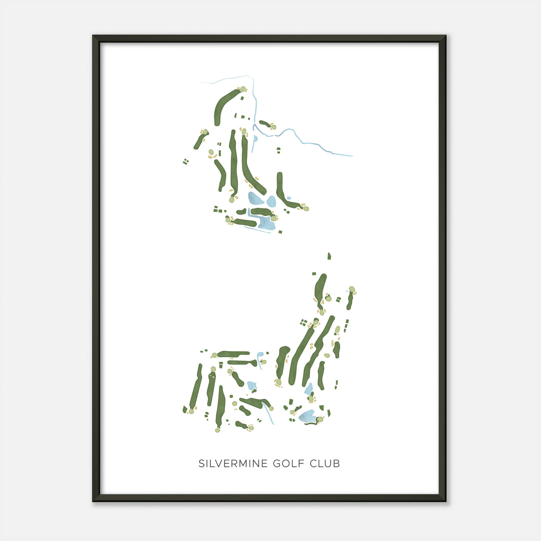 Print of Silvermine Golf Club Modern Map