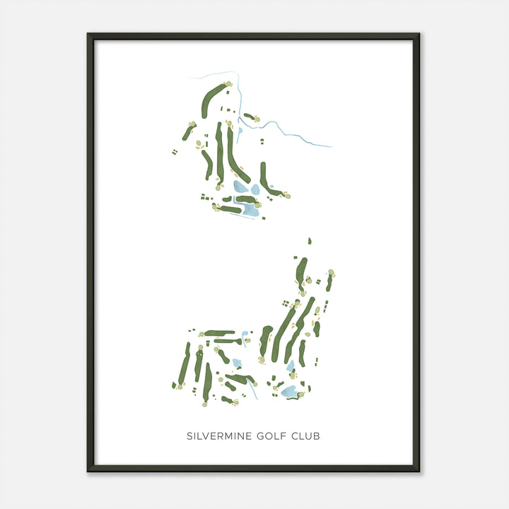 Print of Silvermine Golf Club Modern Map