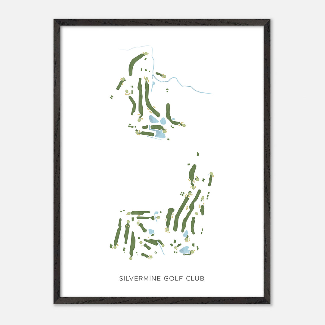 Print of Silvermine Golf Club Modern Map