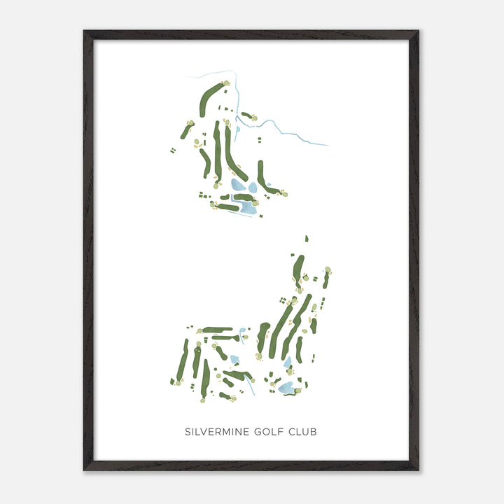 Print of Silvermine Golf Club Modern Map