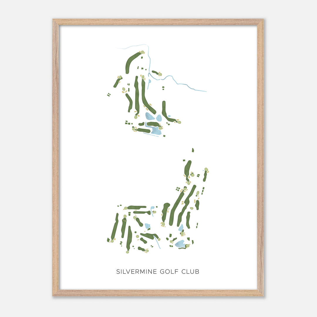 Print of Silvermine Golf Club Modern Map