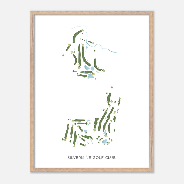 Print of Silvermine Golf Club Modern Map