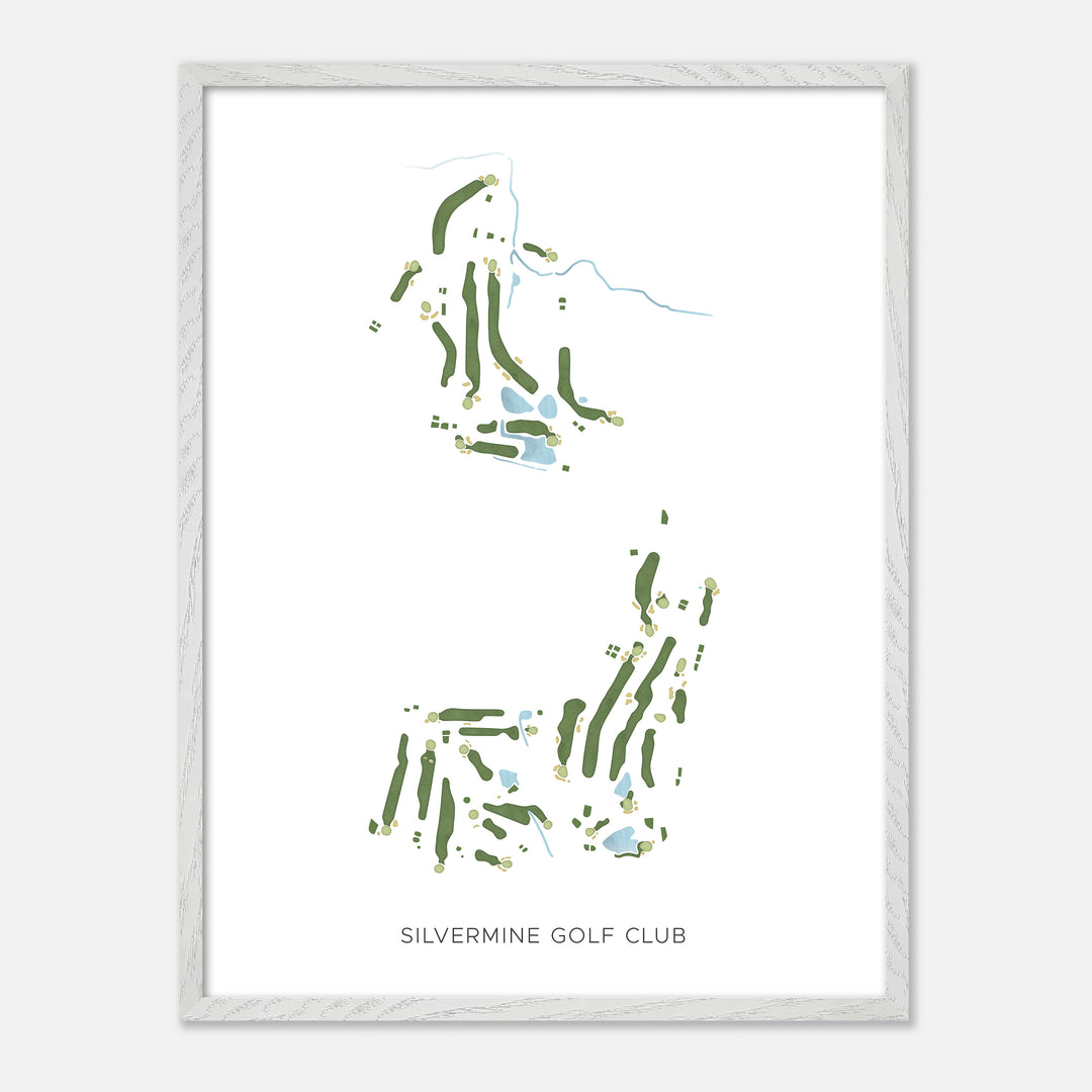 Print of Silvermine Golf Club Modern Map