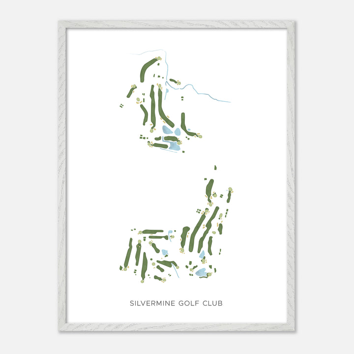 Print of Silvermine Golf Club Modern Map