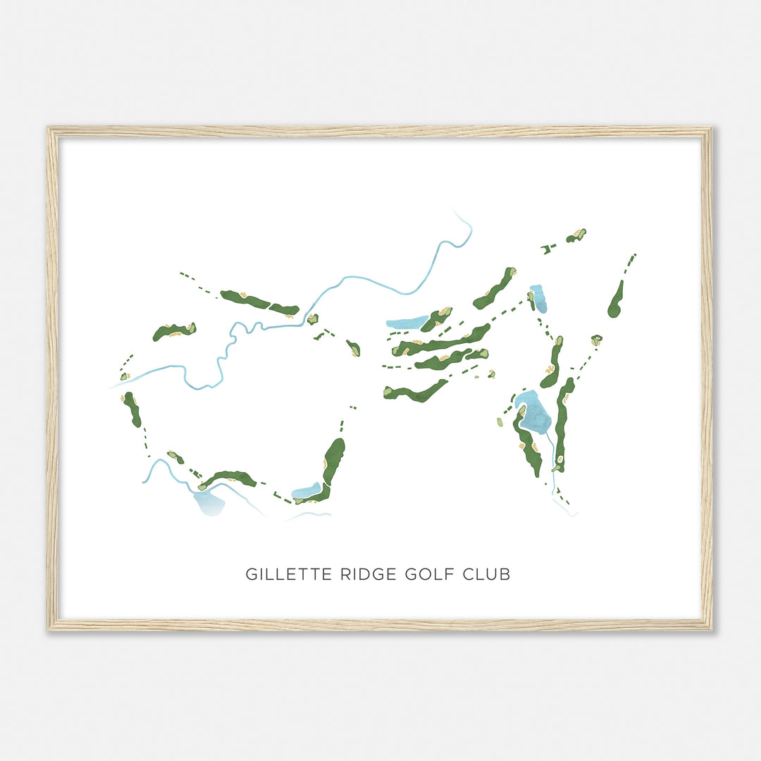 Print of Gillette Ridge Golf Club Modern Map
