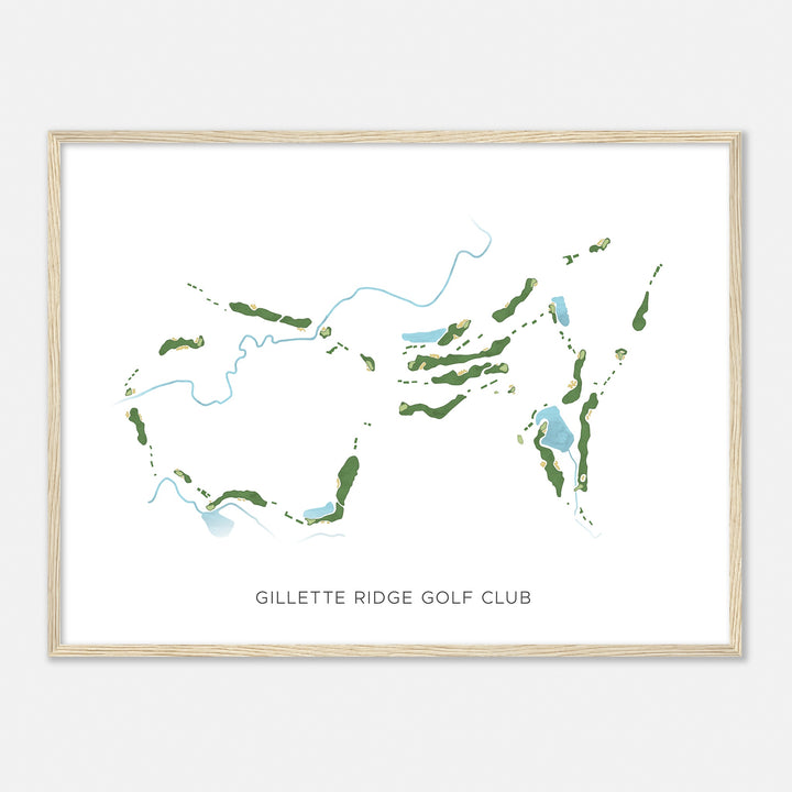 Print of Gillette Ridge Golf Club Modern Map