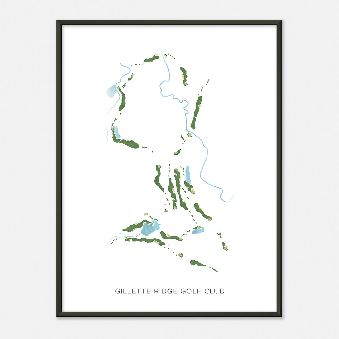 Print of Gillette Ridge Golf Club Modern Map
