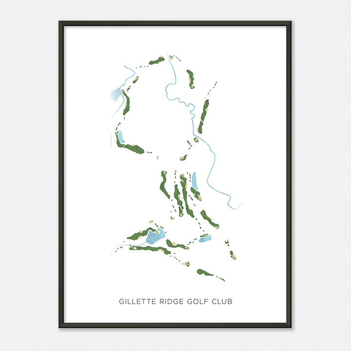 Print of Gillette Ridge Golf Club Modern Map