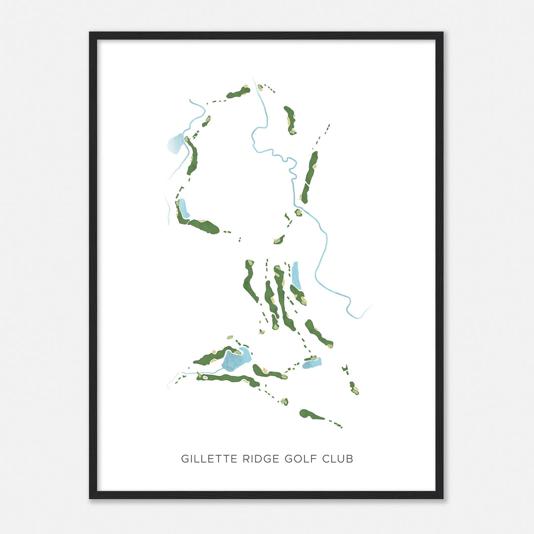 Print of Gillette Ridge Golf Club Modern Map