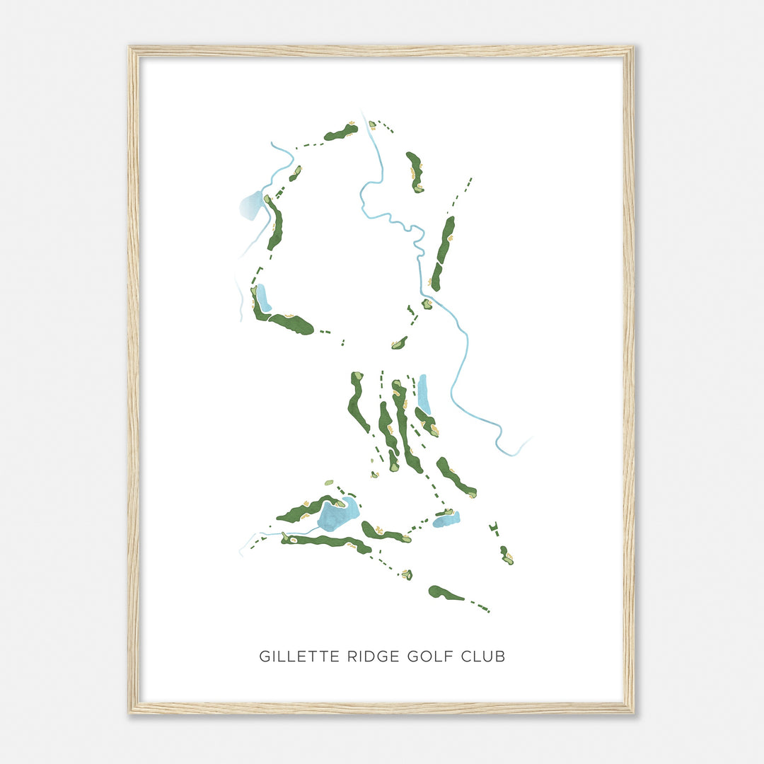 Print of Gillette Ridge Golf Club Modern Map