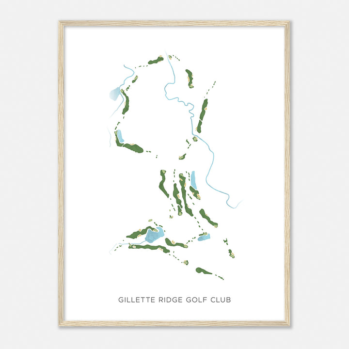 Print of Gillette Ridge Golf Club Modern Map
