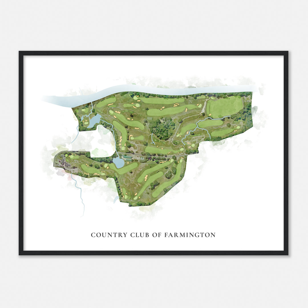 Print of Country Club Of Farmington Classic Map