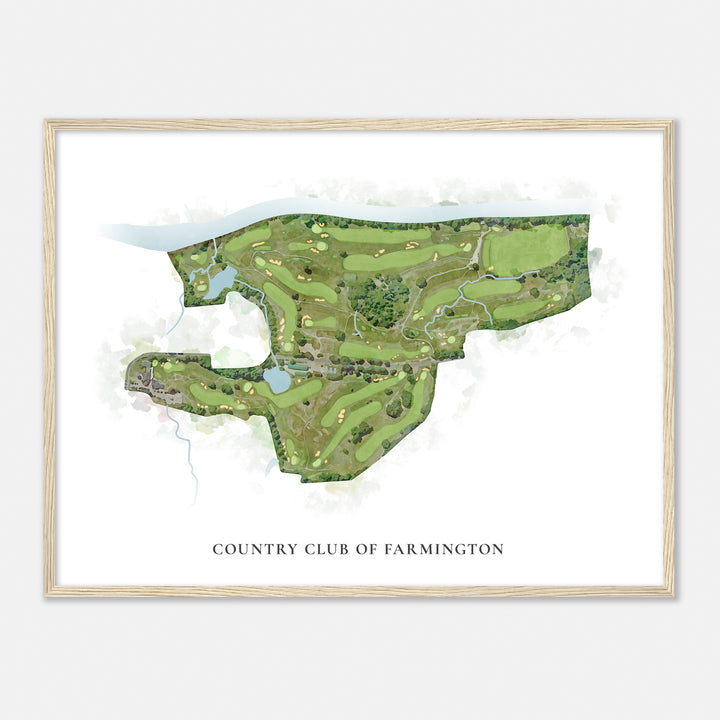 Print of Country Club Of Farmington Classic Map