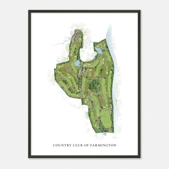 Print of Country Club Of Farmington Classic Map