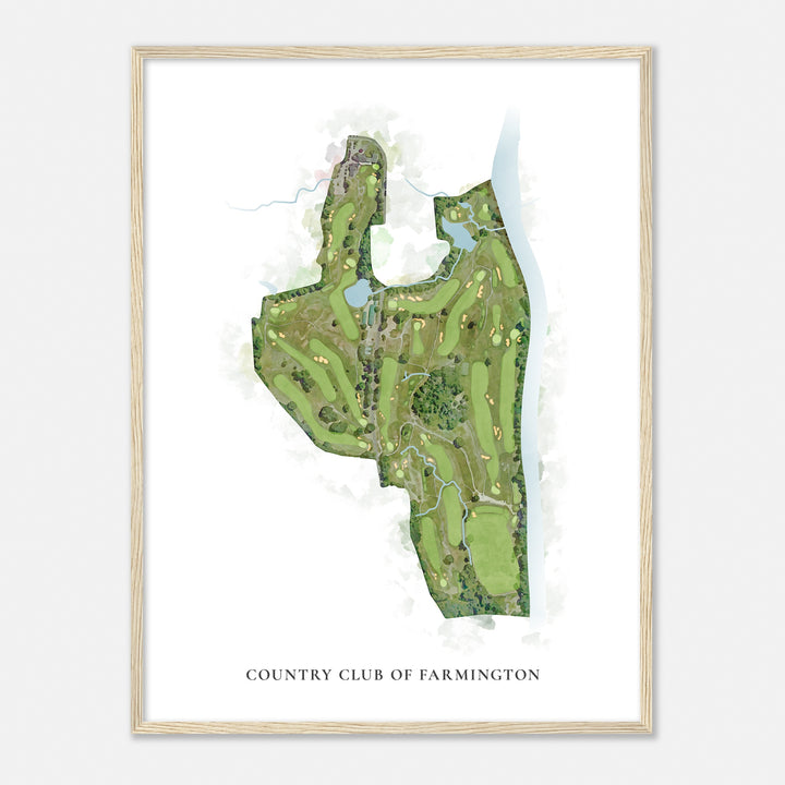 Print of Country Club Of Farmington Classic Map