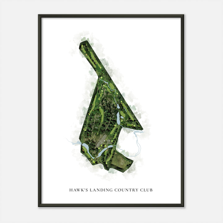 Print of Hawk'S Landing Country Club Classic Map