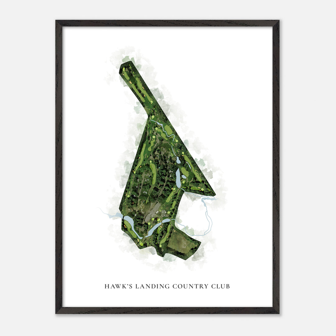 Print of Hawk'S Landing Country Club Classic Map