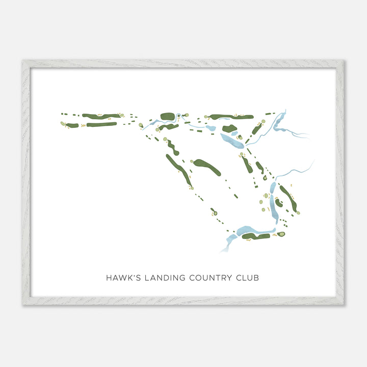 Print of Hawk'S Landing Country Club Modern Map