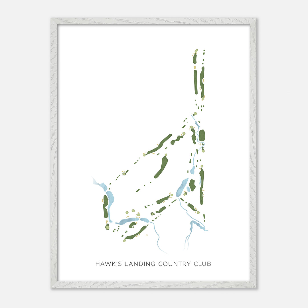 Print of Hawk'S Landing Country Club Modern Map