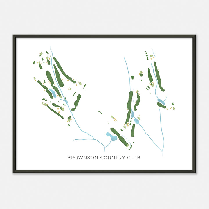 Print of Brownson Country Club Modern Map