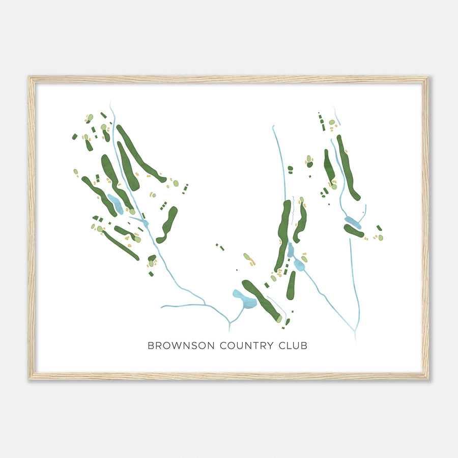 Print of Brownson Country Club Modern Map