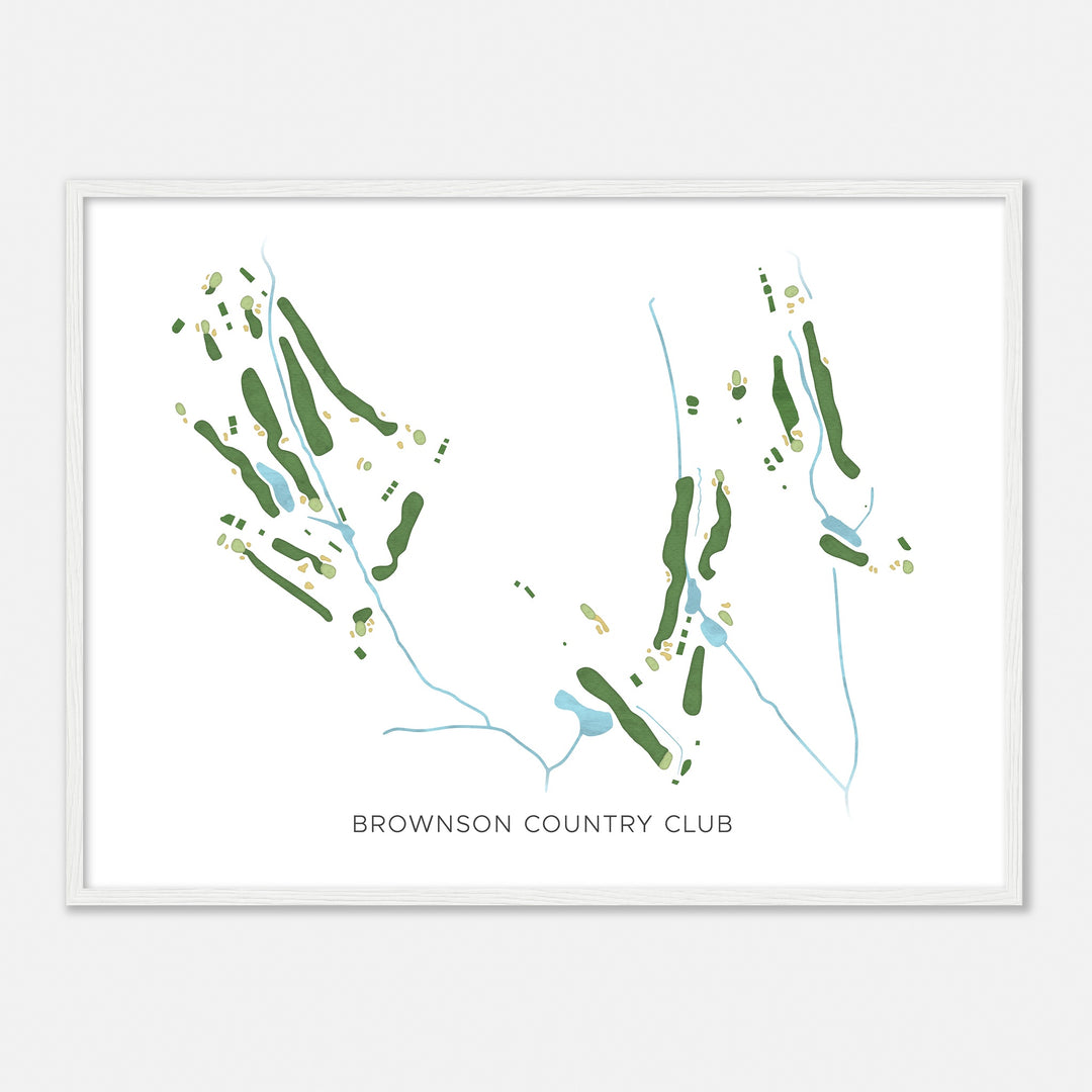 Print of Brownson Country Club Modern Map