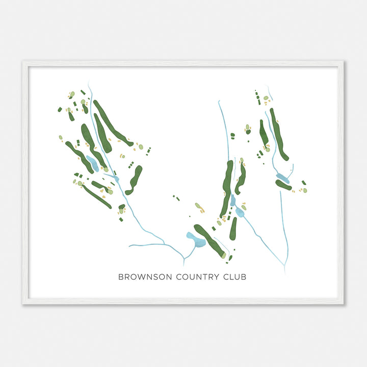 Print of Brownson Country Club Modern Map